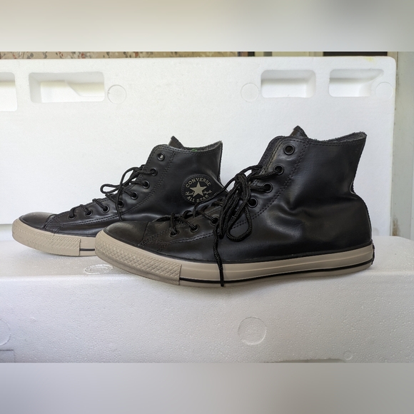 CONVERSE Chuck Taylor All Star Black Rubber Hi Top Unisex Men 11.5 Women’s 13.5 - Picture 1 of 5